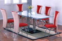 Table à manger extensible de style de vie moderne de 2 m DT-809 résistant à l'usure avec cadre en fer