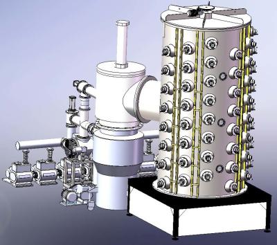 Máquina de revestimento do vácuo do ouro PVD de Rosa, grande chapeamento de aço inoxidável das tubulações PVD