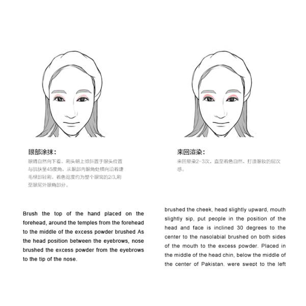 Full Function 173mm Length Black Eye Makeup Blending Brush Light Weight