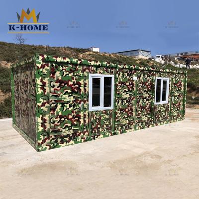 O recipiente militar modular do acampamento da casa pré-fabricada das casernas da construção rápida construiu casas
