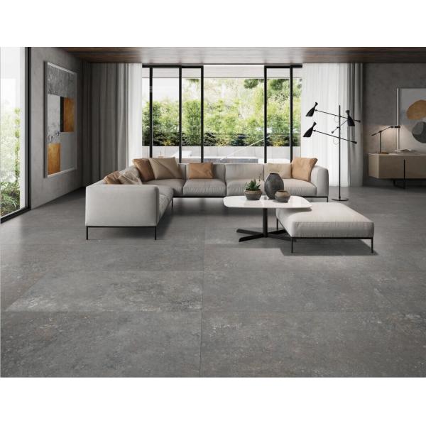 Matte Finish Grey Vitrified Living Room Porcelain Floor Tile Outdoor Cement Tile