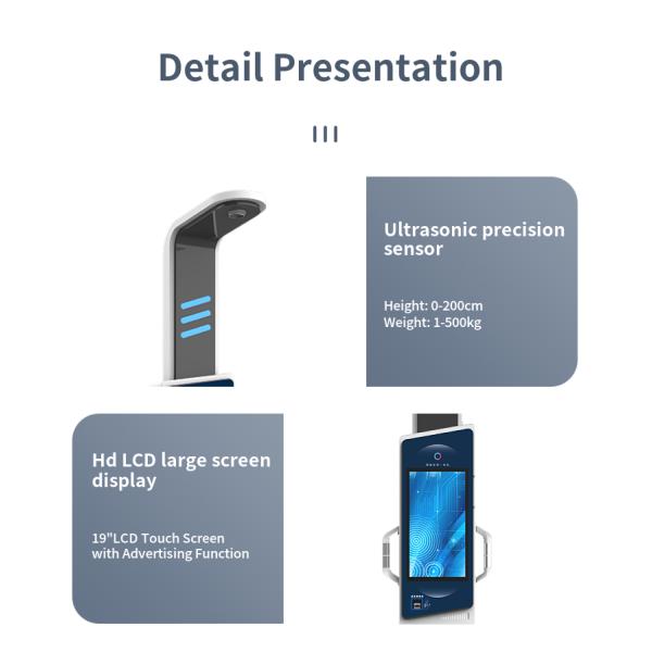 Bioimpedance Body Fat Analyzer Machine with Large Display Screen and Advertise Screen