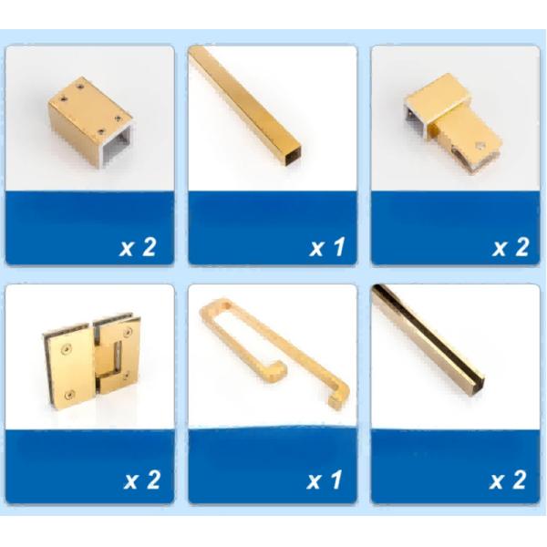 25 Perfil de puerta de ducha cuadrada Instalación fácil con accesorios de hardware