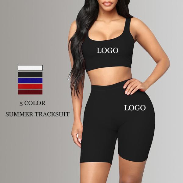 HEXIN Fashion Women's High Waisted Mini Sport Suit Running Two Piece Set for Exercise