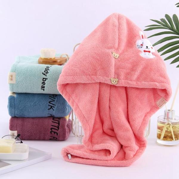 Thick Quick Drying Hair Towel Washable Moisture Proof Customizable Design