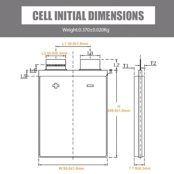 LiFePO4 20Ah 3.2V Deep Cycle Battery Li-Polymer Lithium Iron Phosphate Prismatic Pouch Battery