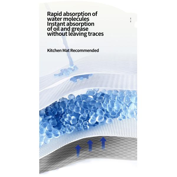 Simple Flower Kitchen Mat Absorbent and Wear-Resistant Long Strip Carpet for Household