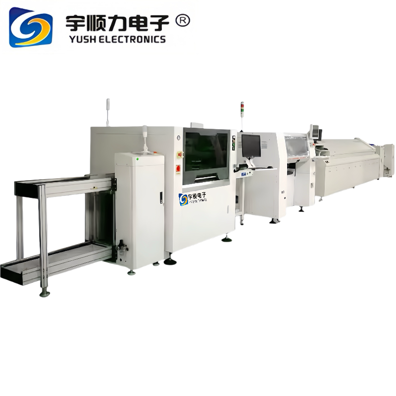 Fully Automatic SMT Production Line with 40,000 CPH Speed and Modular Universal Bench for High Precision PCB Assembly