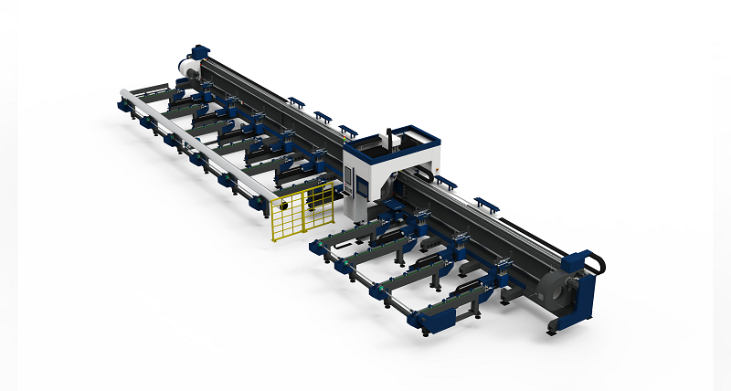 QH-GC3-H    3-Chuck Heavy Duty Lathe Tube Cutting Machine Side-mounted Lathe Semi-automatic Loading