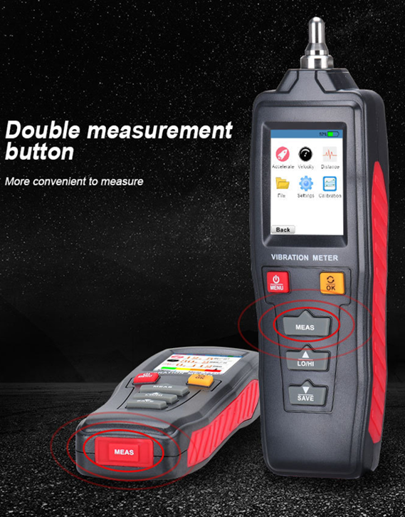 WT63B Color Screen LCD Digital Vibration Analysis Meter  for Acceleration Measurement