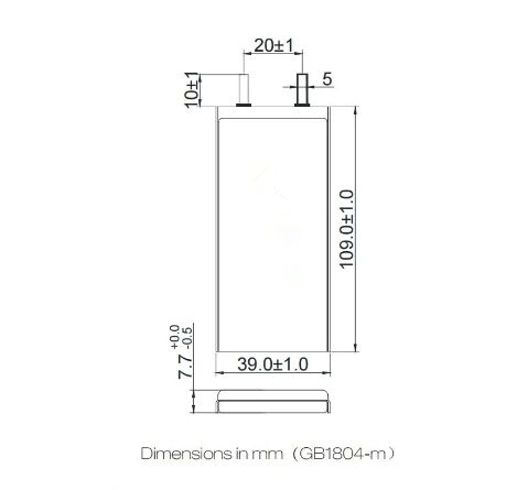 Изготовленная на заказ основная тонкая батарея CP7839109 3.0V 10Ah двуокиси марганца лития