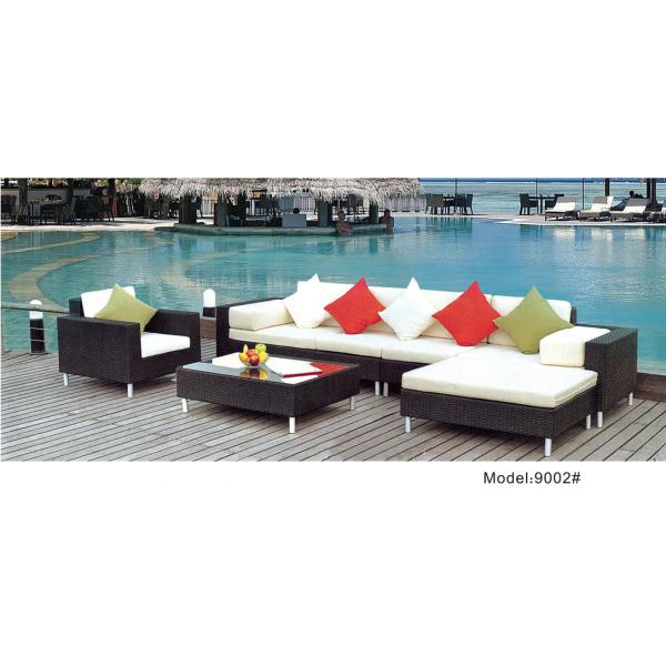 5 piece -weather resist PE wicker Beach swimming pool sofa club chair -9002