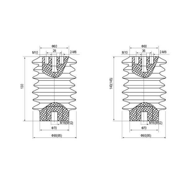 11kv Epoxy Resin Casting Resin Support Capacity Insulator with High Voltage Indoor Switchgear