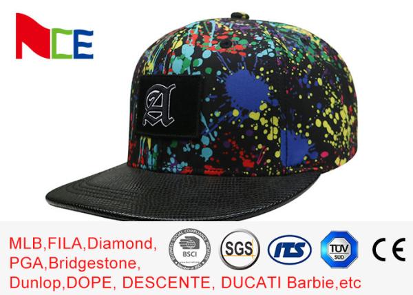 Paint - Splashing Style Womens Snapback Hats , Colorful Hip Hop Snapback Caps