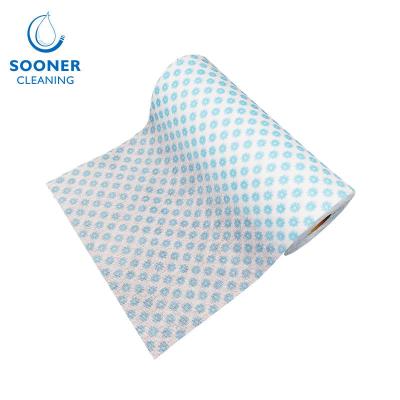 Spunlace imprimiu limpezas de limpeza do agregado familiar 30cmx60cm
