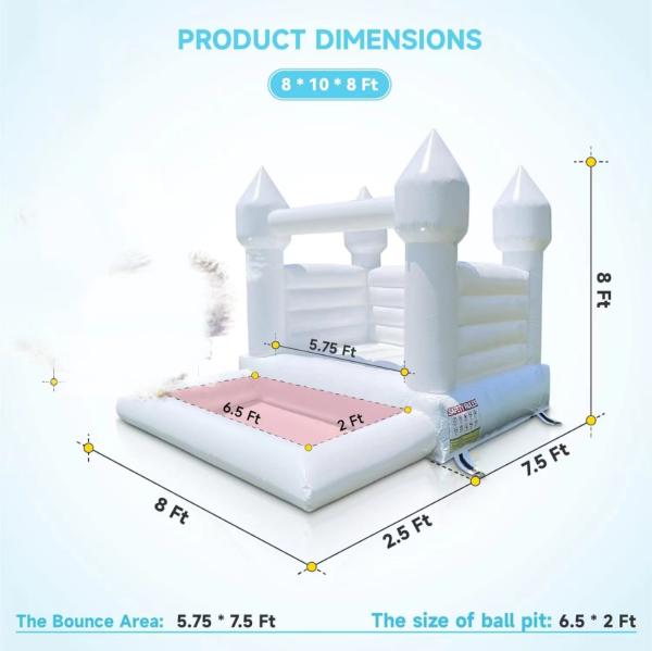 OEM Inflatable Bubble House Moon Jumping White Bouncy Castle