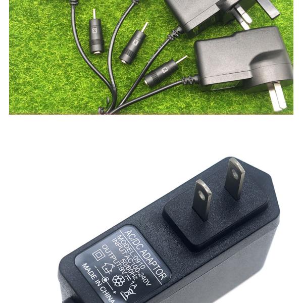 EE.UU. UE Reino Unido AU Enchufe AC a 5V 9V 12V DC 5.5x2.1mm 2.5 Jack Adaptador de alimentación