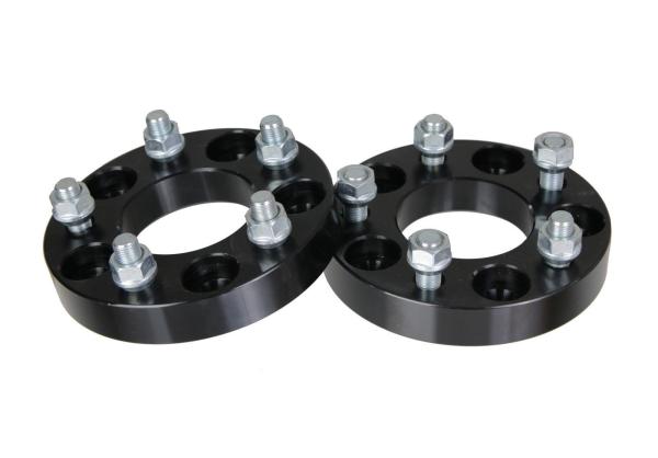 1.25 (32mm) Wheel Adapters | 5x127 to 5x115 Black Spacers with 12x1.5 Studs
