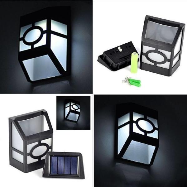 Home Garden Fence Light Classic Decoration Green Inova Solar LED Wall Light with Battery