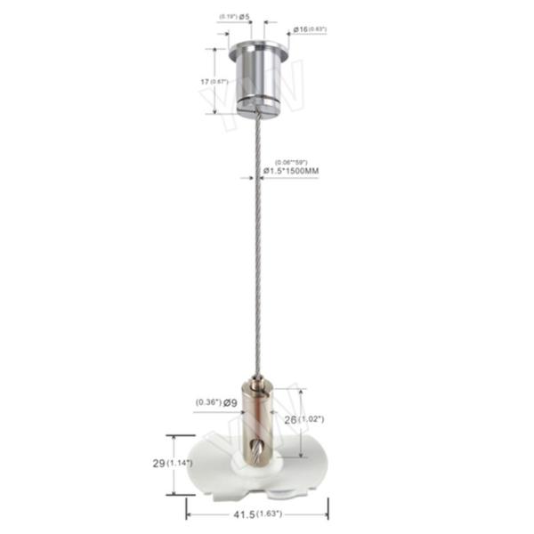 1 / система индикации 16 наборов подвеса кабеля нержавеющей стали ″/кабеля с т - заприте зажим