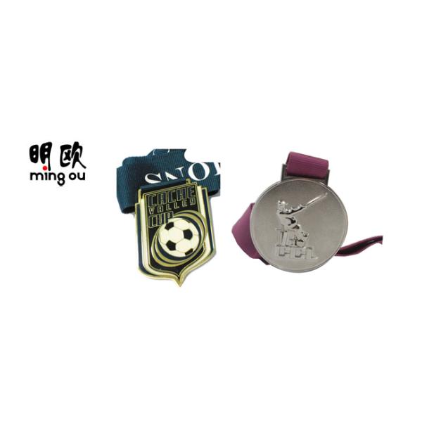 Soft Enamel Fill Cache Valley Cup Honour Football Medals For Sports Events