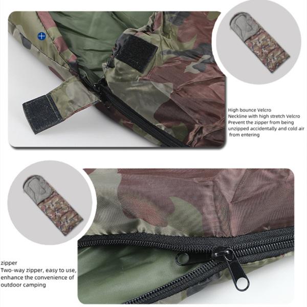Envelope Polyester Hooded Military Camping Gear Windproof Cold Protection