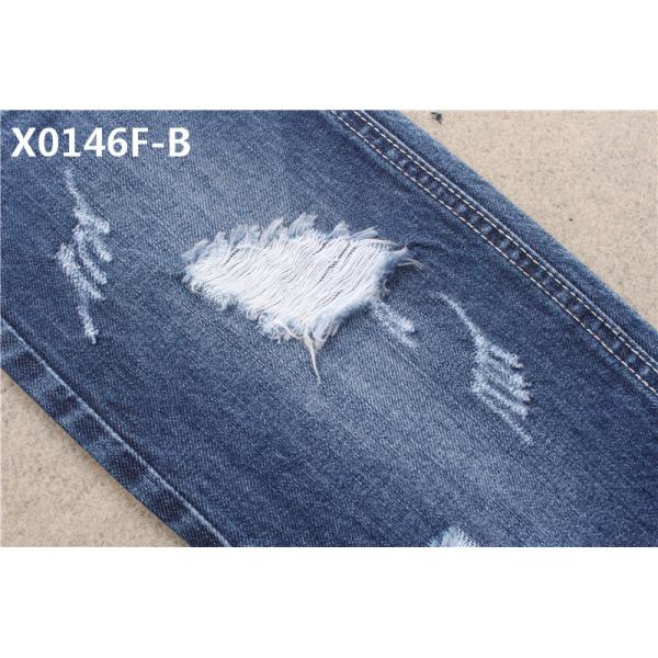 9.1 Oz Dark Blue Desizing 100 Cotton Denim Fabric For Boy Friend Style Jeans