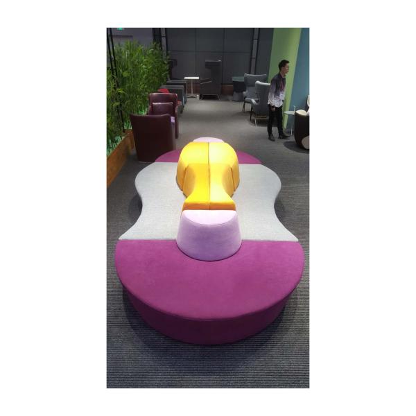 Custom Shared Workspace Furniture Collaborative Lounge Seating bench