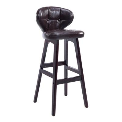 Mail packing Y Modern Antique Upholstered Wooden Bar Chair Stools Leather High Chair for Bar Table at Affordable