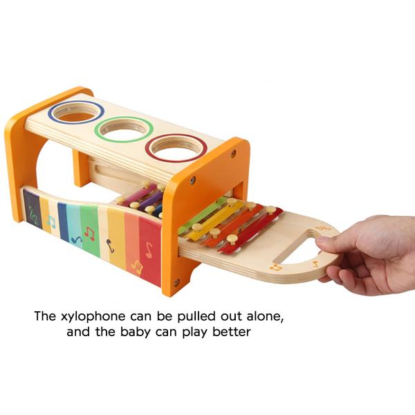 8 juguetes educativos de los instrumentos de madera del xilófono de los niños del piano de las notas