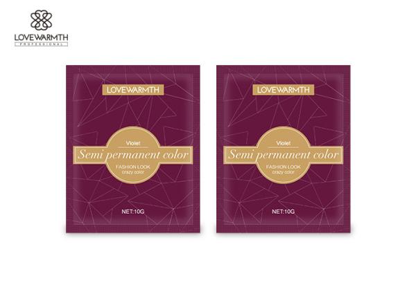 Violet Red Semi Permanent Hair Color Temperature Effect Natural Easily Dye