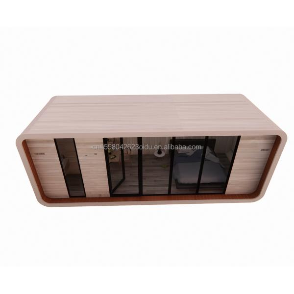 Family Living Wooden Floor 20ft Seashore Holiday Special Shaped House with Customized Color and Fast Installation