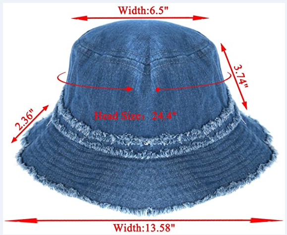 Случайная шляпа ведра рыболова ткани джинсовой ткани для прибрежного пляжа