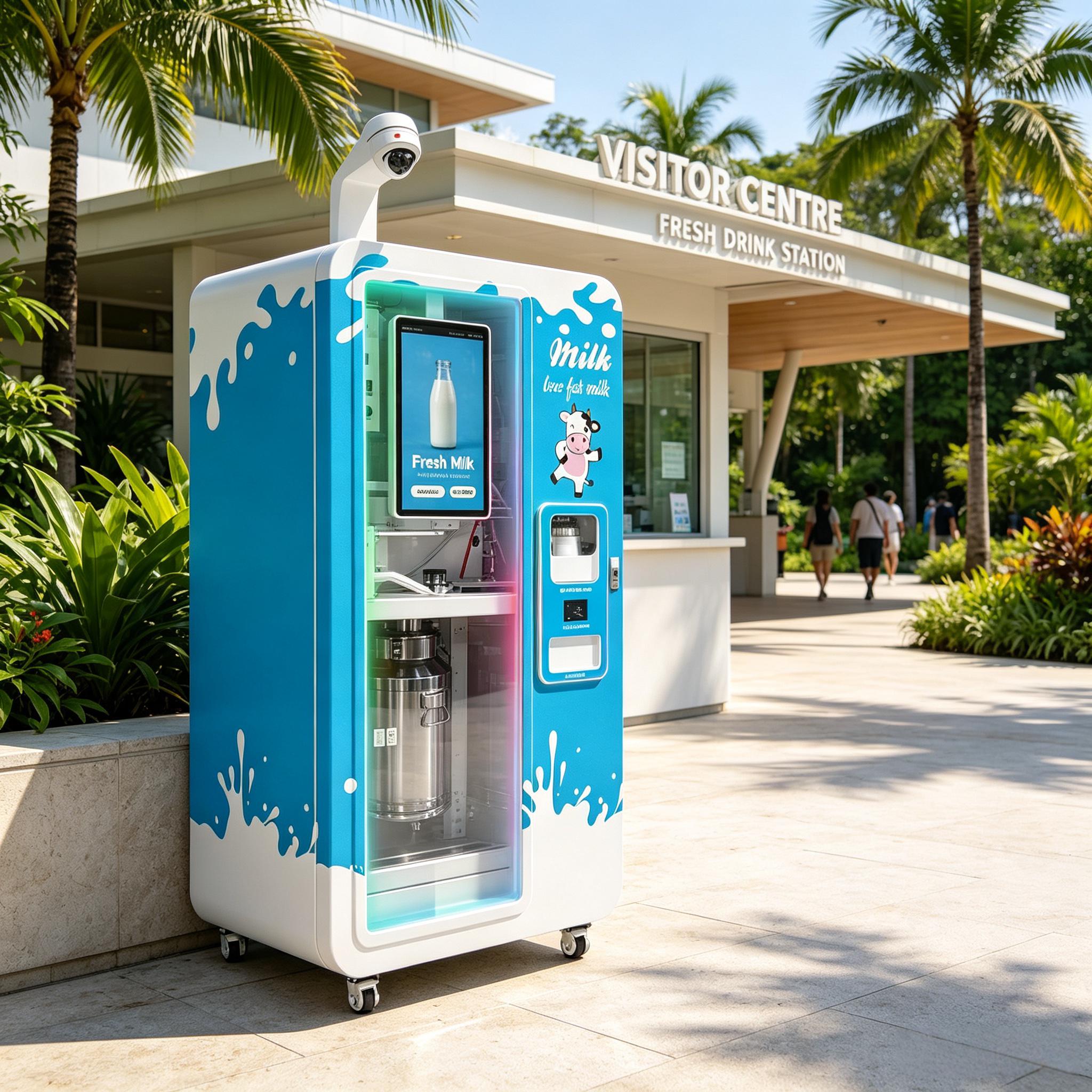 Haloo Fresh Milk Vending Machine | 120L Milk Storage System 175 Cup Large Capacity Design Automatic Cleaning and Disinfection Function