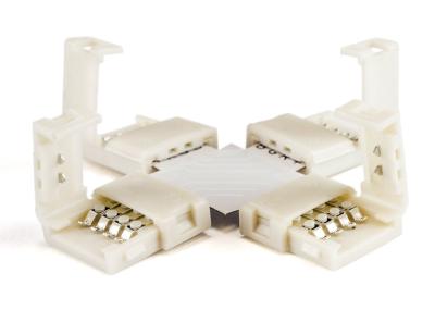 Gapless Angle LED Strip Connector 4 Pins + Shape 10 Mm Width Flexible