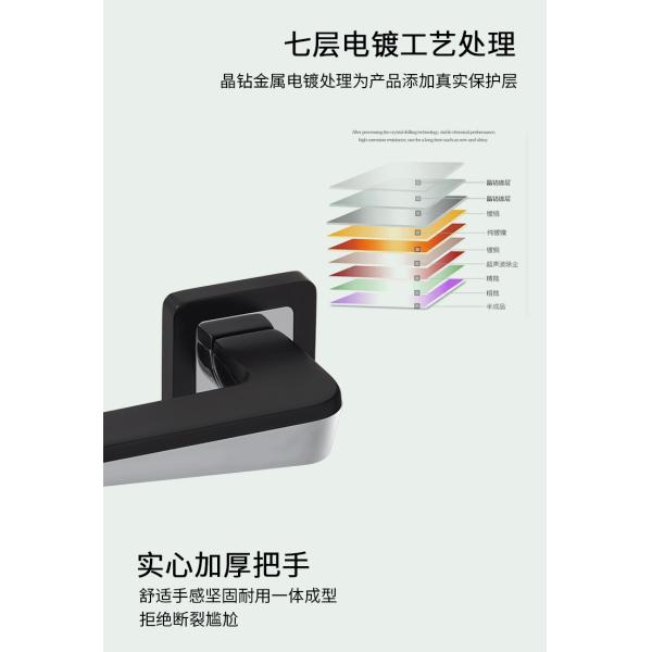 Оцинковывайте сплав серебряная ручка замка Mortise установила безмолвное разделение для деревянных дверей