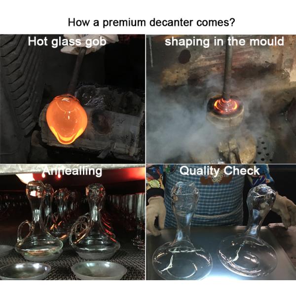 cheap Glass Wine Decanter With Cork wood ball