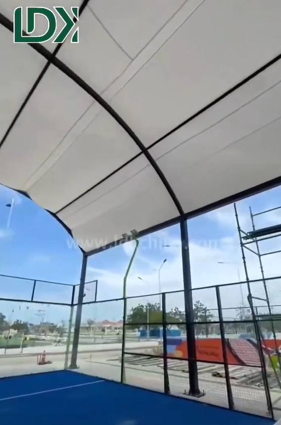 Premium High Strength Covered Padel Court With Roof Wear Resistant Roof Long Life