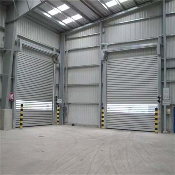 High Speed Rolling and Fast Shutter Security Garage Door for in 40mm Thickness Walnut