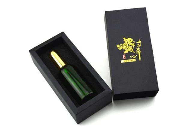 Empacotamento contínuo de gravação de papel preto de alta qualidade do perfume da garrafa de Logo Car Gift Set Box