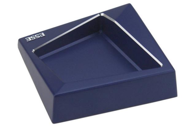 Customizable Creative Geometry Design Portable Process Die Casting Aluminum Plating Blue Metal Pocket Ashtray