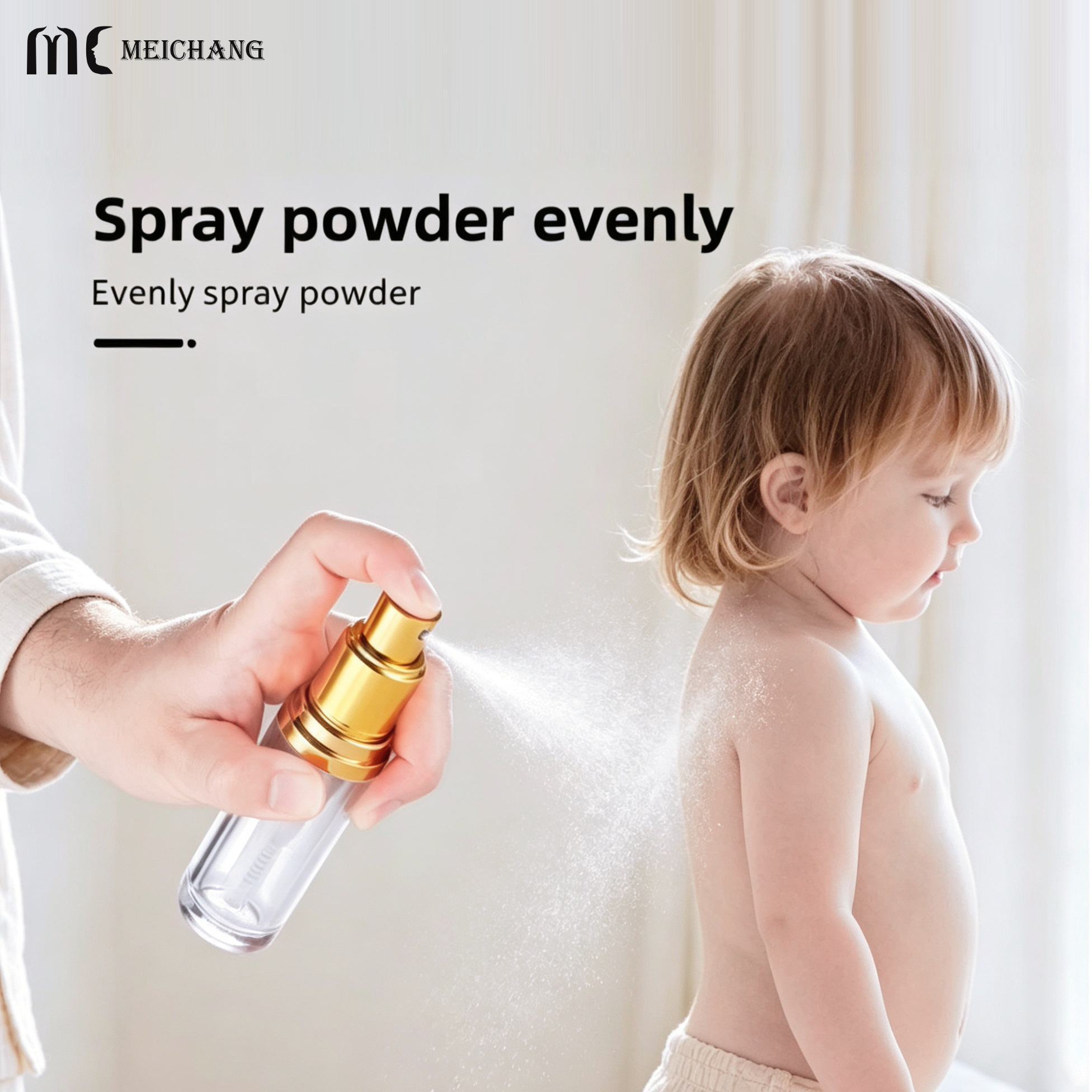10ml/15ml/20ml Acrylic Dry Powder Spray Bottle with Screw Cap for Cosmetic Packaging (MC-1508)