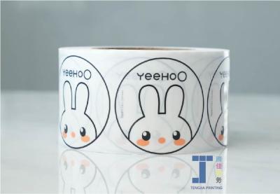 OEM Round Shape Sticker Label Flexo Printed Cosmetic Packaging Labels