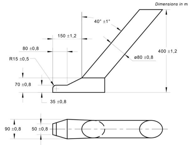 IEC 60335-2-107 Compliant Foot Probe Test Equipment for Electrical Safety Testing Figure 102 Specified