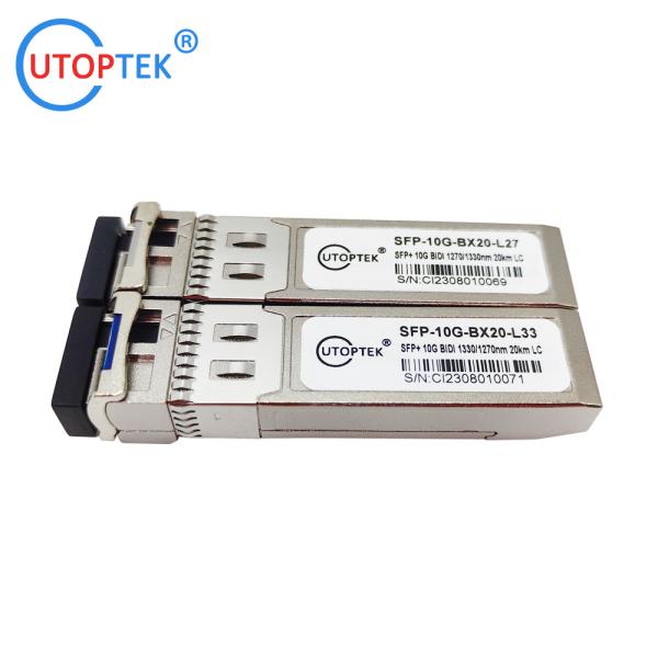 10Gb/s SFP+ SM Bidi LC 20km 1270/1330nm Fiber optical sfp transceiver module for cisco/huawei