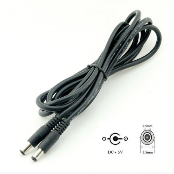 Black 1/2/5/10M Power Supply Extension DC Cable for CCTV Security Camera 5.5x2.5mm
