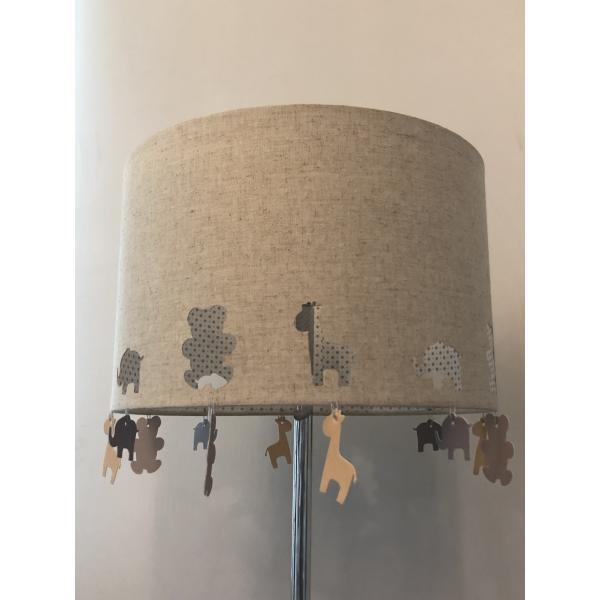 Gray E26 Floor Cut Out Star Lampshade 280*200MM Lovely Drum Design