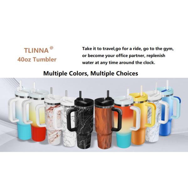 40 унций из нержавеющей стали вакуумный изолятор с крышкой и соломой для воды