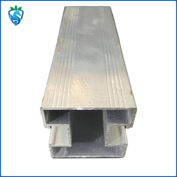Bottom Groove Aluminum Handrail Profile Pre Buried Frameless Glass U Shaped