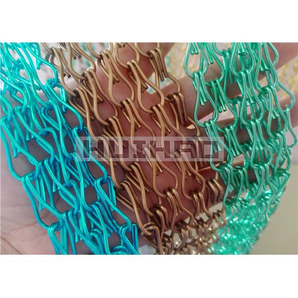 Bronze Color Architectural Aluminium Chain Curtain For Interior And Outdoor Design